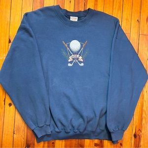 Vintage 90s Golf Crewneck Sweatshirt Embroidered